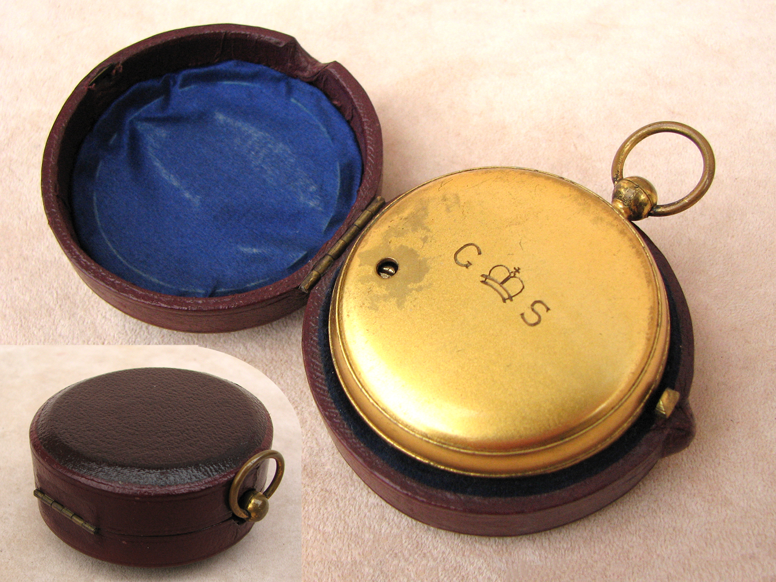 T. Cooke & Sons Victorian pocket barometer with Geological Survey Scotland logo, in case
